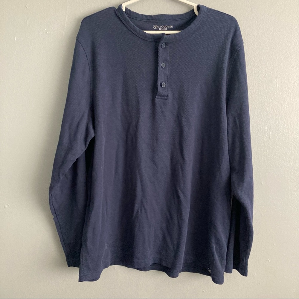 Cloudveil men’s blue Henley size XL